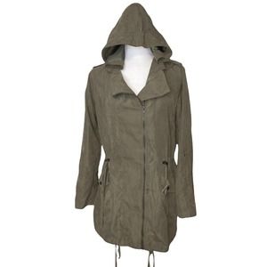 MY BAJEE COLLECTION Olive Green Lightweight Utility Jacket - M